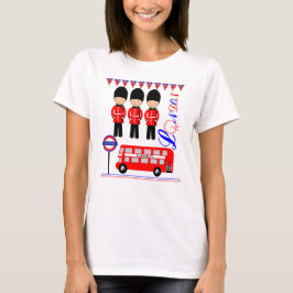 Red White Blue London UK Icons Fun Graphic T-shirt