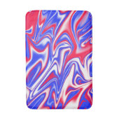Red White Blue Marbleized Pattern, Badmat (Voorkant Verticaal)