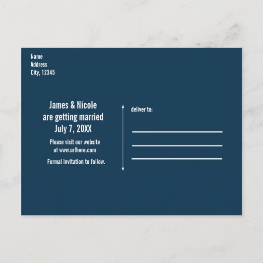 Red White & Blue Mason Jar & Lights Bewaar de datu Aankondigingskaart (Achterkant)