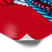 Red white & blue melanin sista black girl magic perfect poster (Hoek)