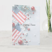 Red White Blue Merry Christmas to You! Kaart (Achterkant)