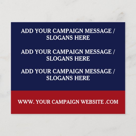 Red White Blue Modern Campaign Flyer (Achterkant)
