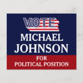 Red White Blue Modern Campaign Flyer (Voorkant)