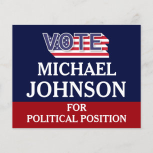 Red White Blue Modern Campaign Flyer