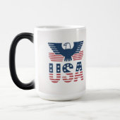 Red White Blue Morphing USA Mug Magische Mok (Links)