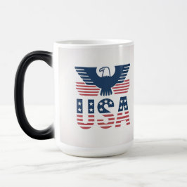 Red White Blue Morphing USA Mug Magische Mok