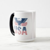 Red White Blue Morphing USA Mug Magische Mok (Voorkant links)