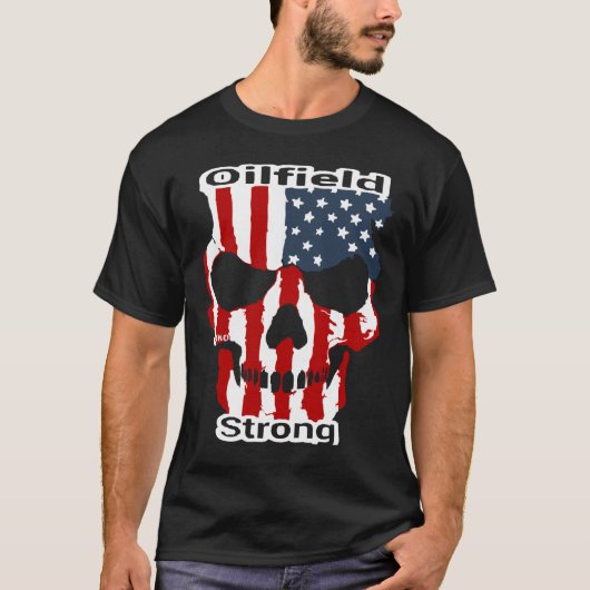 Red White Blue Oilfield Sterk T-shirt (Voorkant)