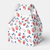 Red White Blue op 4 juli zomer 1e verjaardag Bedankdoosjes (Achterkant)