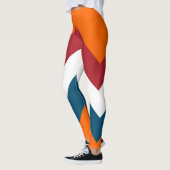 Red White Blue Oranje, Nederlands vlagbandpatroon Leggings (Links)