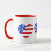 Red White Blue Patriotic American Flag Heart USA Mok (Links)
