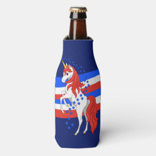 Red White Blue Patriotic American Unicorn Flesjeskoeler