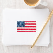 Red White Blue Patriotic American USA Vlag Party Etiket (Insitu)