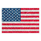 Red White Blue Patriotic American USA Vlag Party Perfect Poster (Voorkant)