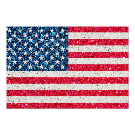 Red White Blue Patriotic American USA Vlag Party Perfect Poster