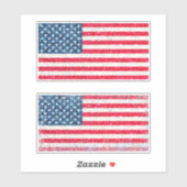 Red White Blue Patriotic American USA Vlag Party Sticker (Vel)