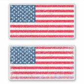 Red White Blue Patriotic American USA Vlag Party Sticker (Voorkant)