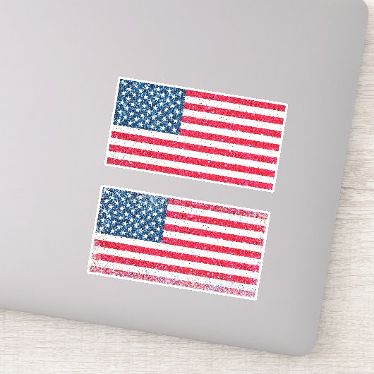 Red White Blue Patriotic American USA Vlag Party Sticker (Detail)