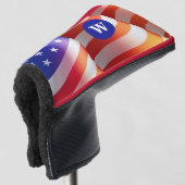 Red White Blue Patriotic Golf Putter Head Hoesje Golfheadcover (3/4 voorkant)