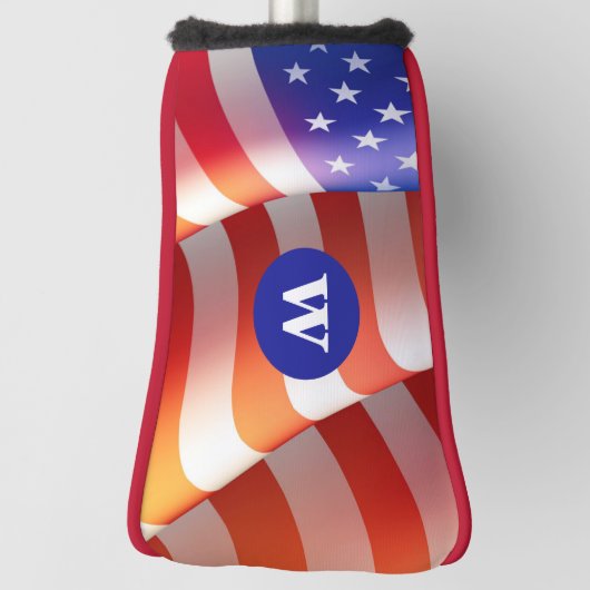 Red White Blue Patriotic Golf Putter Head Hoesje Golfheadcover (Draai 90)