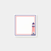 Red White Blue Patriotic Lighthouse Post-it Notes (Voorkant)