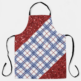 RED WHITE BLUE PATRIOTIC PLAID PATTERN SCHORT