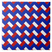 Red White Blue Pattern V keramische tegel Tegeltje (Voorkant)