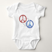 Red White Blue Peace Romper (Voorkant)
