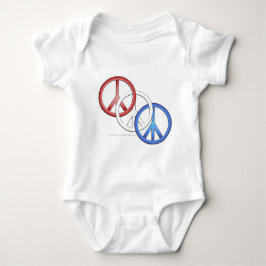 Red White Blue Peace Romper