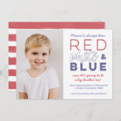 Red White Blue promoot op grote broederzwangerscha Aankondiging (Voorkant / Achterkant)