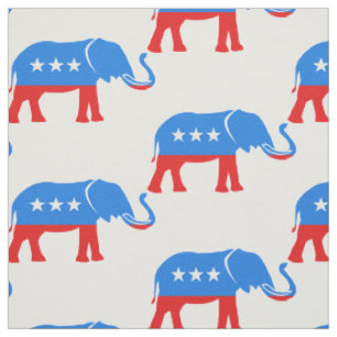 Red White Blue Republican Elephant Patriotic Stof