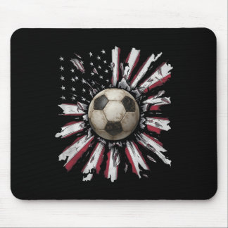 Red-white-blue Soccer Ll Explosion Grunge Street S Muismat