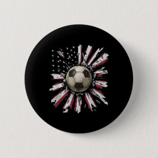 Red-white-blue Soccer Ll Explosion Grunge Street S Ronde Button 5,7 Cm
