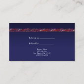 Red White & Blue Sparkle Sequins Verwijs een vrien Aanbevelingskaartje (Achterkant)