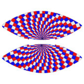 Red White Blue Spiral van Kenneth Yoncich American Football (Panelen)