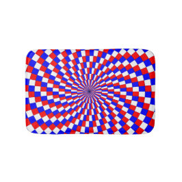 Red White Blue Spiral van Kenneth Yoncich Badmat