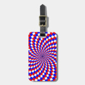 Red White Blue Spiral van Kenneth Yoncich Bagagelabel (Voorkant verticaal)