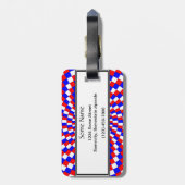 Red White Blue Spiral van Kenneth Yoncich Bagagelabel (Achterkant verticaal)