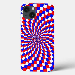 Red White Blue Spiral van Kenneth Yoncich iPhone 13 Hoesje
