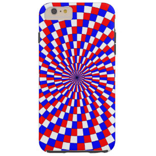 Red White Blue Spiral van Kenneth Yoncich Tough iPhone 6 Plus Hoesje