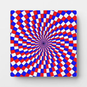 Red White Blue Spiral van Kenneth Yoncich Fotoplaat