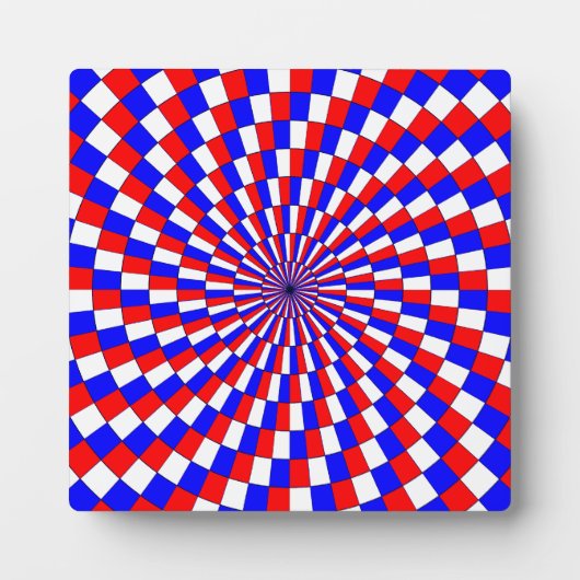 Red White Blue Spiral van Kenneth Yoncich Fotoplaat (Voorkant)