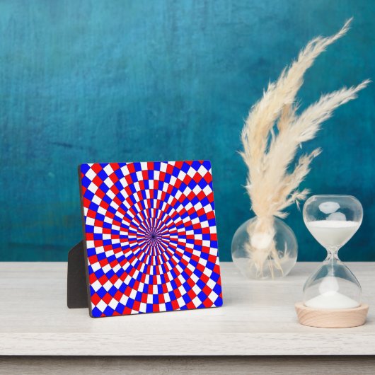 Red White Blue Spiral van Kenneth Yoncich Fotoplaat (Insitu)
