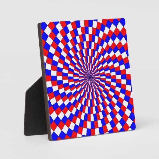 Red White Blue Spiral van Kenneth Yoncich Fotoplaat (Voorkant)