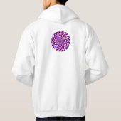 Red White Blue Spiral van Kenneth Yoncich Hoodie (Achterkant)