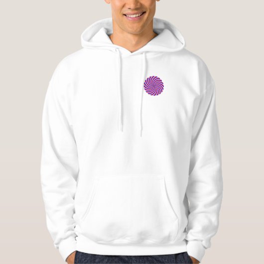 Red White Blue Spiral van Kenneth Yoncich Hoodie (Voorkant)