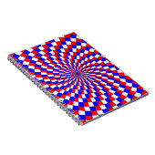 Red White Blue Spiral van Kenneth Yoncich Notitieboek (Rechterzijde)