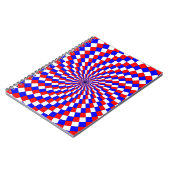 Red White Blue Spiral van Kenneth Yoncich Notitieboek (Linkerzijde)