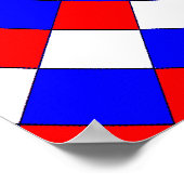 Red White Blue Spiral van Kenneth Yoncich Poster (Hoek)