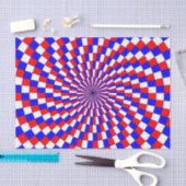 Red White Blue Spiral van Kenneth Yoncich Tissuepapier (Craft)